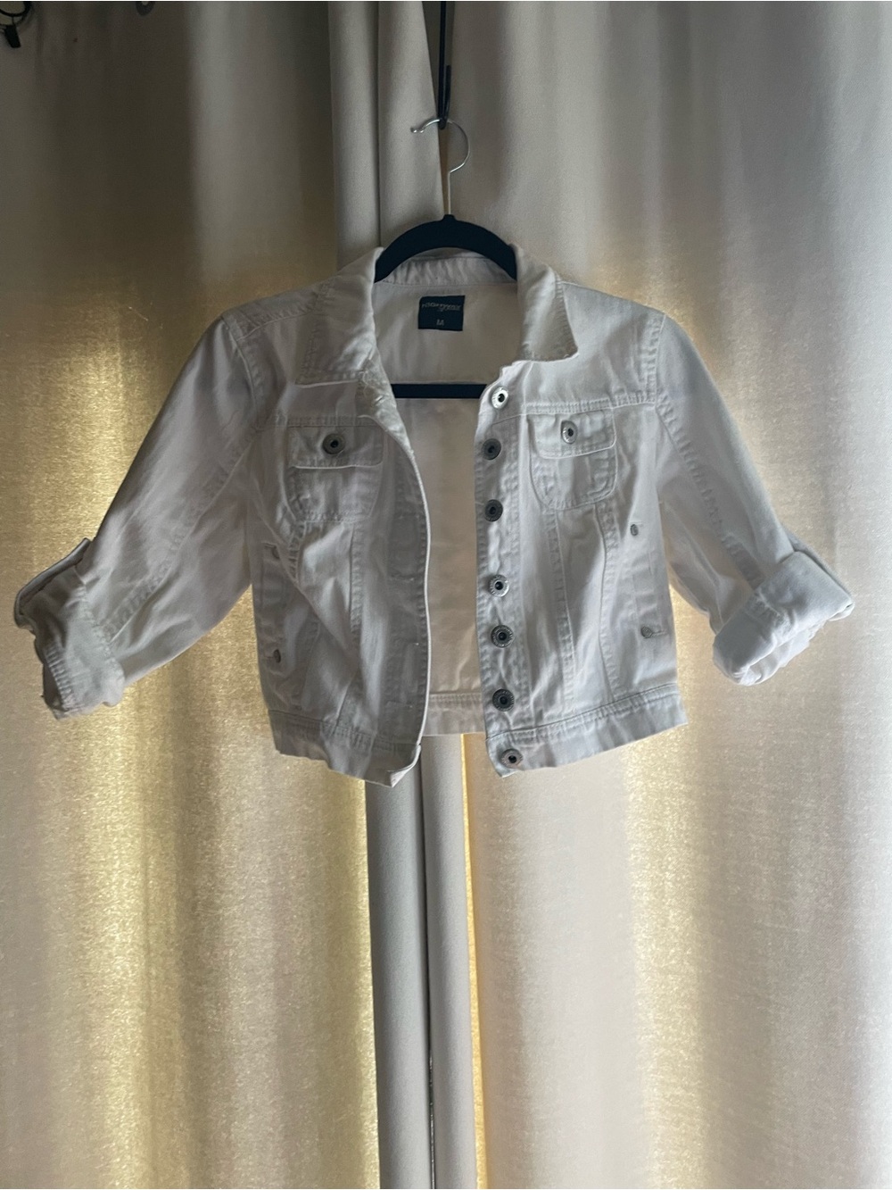 Highway Jeans White Kids Cropped Denim Jacket